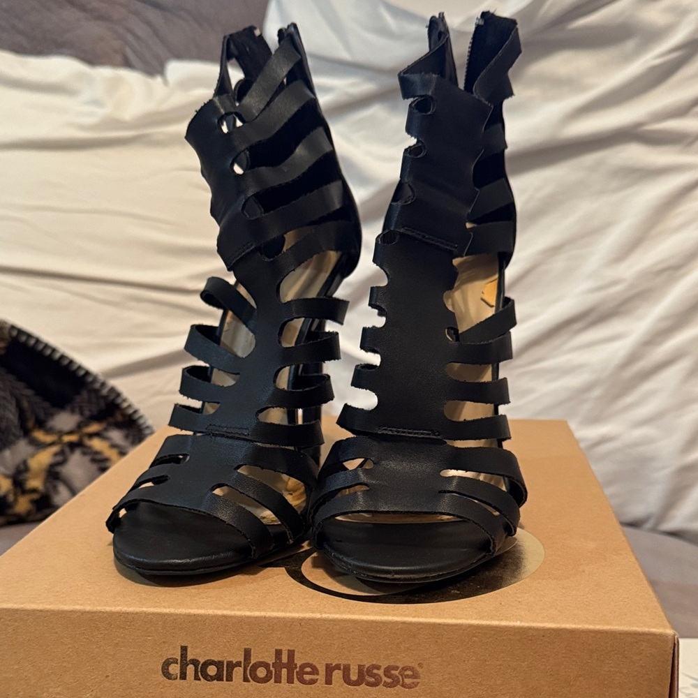 Black Gladiator Heels